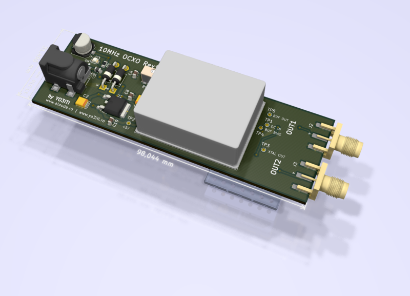 Fișier:OCXO 10MHz - PCB render.png